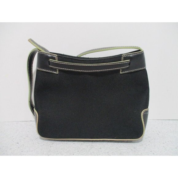 *RETRO Etienne Aigner Black Mini Microfiber Fabric Clutch Satchel Bag - Picture 2 of 5